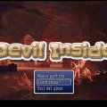 Schermata iniziale del gioco ''Devil Inside''.