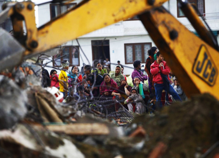 Nepal distrutto dal terremoto.