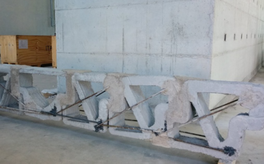 Travi modulari in cemento realizzate con stampante 3D